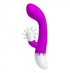 PRETTY LOVE - Flywheel Tongue Clitoral Vibrator Wand Masturbator (Battery - Purple)